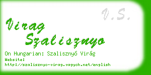 virag szalisznyo business card