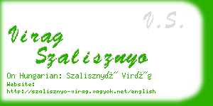 virag szalisznyo business card